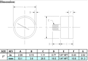 Universal replacement for Pentair Sta-Rite 33600-0023T 2" Pressure Gauge Home & Garden > Pool & Spa Pentair 